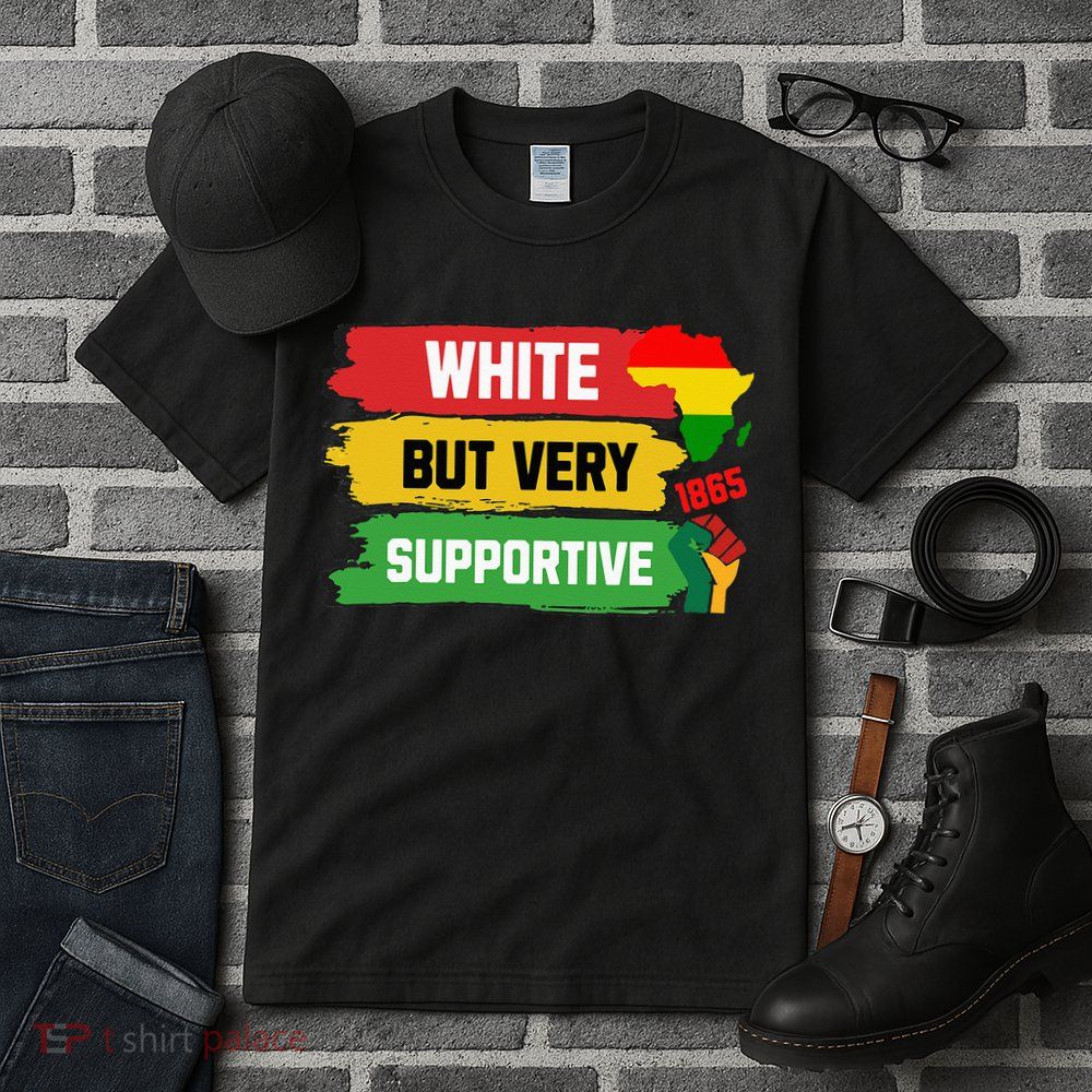 White But Supportive Ally Black History Month Juneteenth Tall T-Shirt