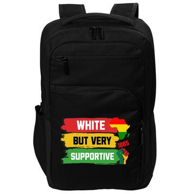 White But Supportive Ally Black History Month Juneteenth Impact Tech Backpack