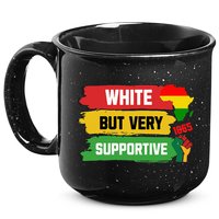 White But Supportive Ally Black History Month Juneteenth 15oz Campfire Ceramic Mug