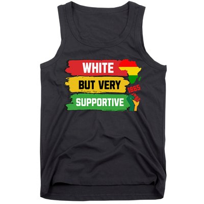 White But Supportive Ally Black History Month Juneteenth Tank Top