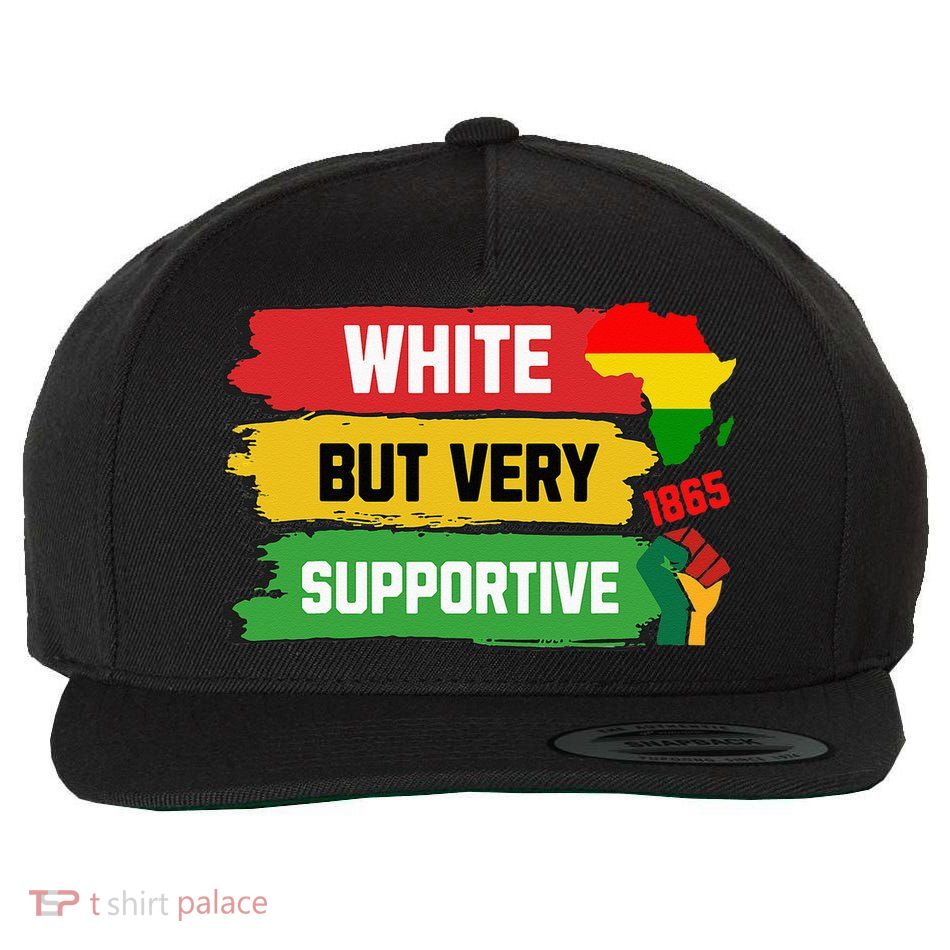 White But Supportive Ally Black History Month Juneteenth Wool Snapback Cap