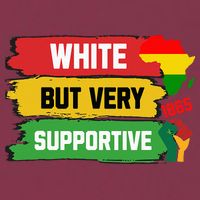 White But Supportive Ally Black History Month Juneteenth 16oz Travel Tumbler