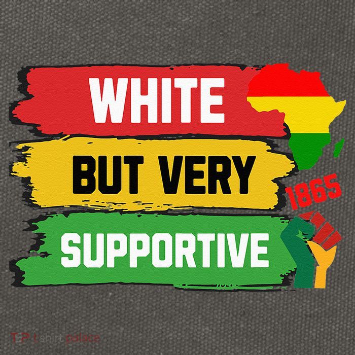 White But Supportive Ally Black History Month Juneteenth Cotton Canvas Backpack