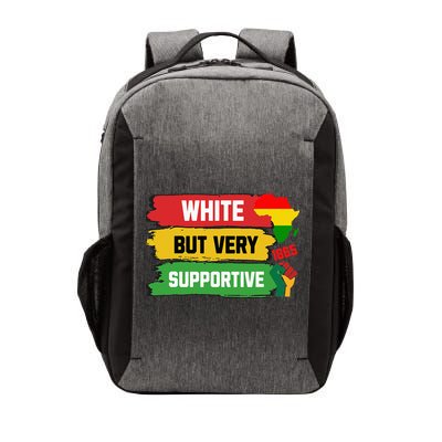 White But Supportive Ally Black History Month Juneteenth Vector Backpack