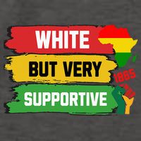 White But Supportive Ally Black History Month Juneteenth Vector Backpack