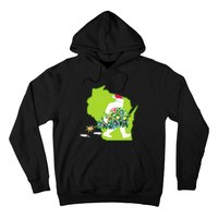 Wisconsin Bigfoot State Christmas Tree Hoodie