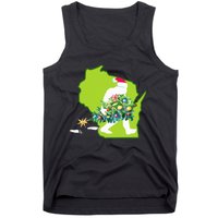 Wisconsin Bigfoot State Christmas Tree Tank Top