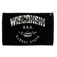 Wisconsin Badger State Vintage Grommeted Golf Towel