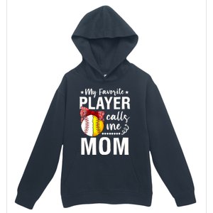 Wo Baseball Softball My Favorite Player Calls Me Mom Mother Day Urban Pullover Hoodie