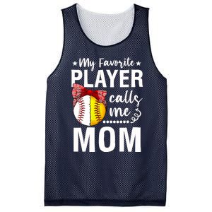 Wo Baseball Softball My Favorite Player Calls Me Mom Mother Day Mesh Reversible Basketball Jersey Tank