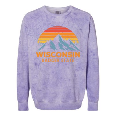 Wisconsin Badger State Colorblast Crewneck Sweatshirt