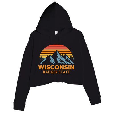 Wisconsin Badger State Crop Fleece Hoodie