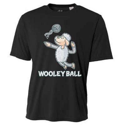 Wooley Ball Sheep Playing Volleyball Wool Lamb Farm Famer Cooling Performance Crew T-Shirt