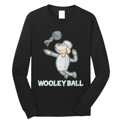 Wooley Ball Sheep Playing Volleyball Wool Lamb Farm Famer Long Sleeve Shirt