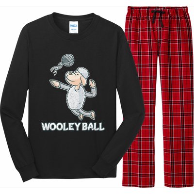 Wooley Ball Sheep Playing Volleyball Wool Lamb Farm Famer Long Sleeve Pajama Set