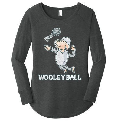 Wooley Ball Sheep Playing Volleyball Wool Lamb Farm Famer Women's Perfect Tri Tunic Long Sleeve Shirt