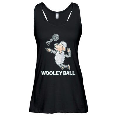 Wooley Ball Sheep Playing Volleyball Wool Lamb Farm Famer Ladies Essential Flowy Tank