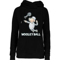 Wooley Ball Sheep Playing Volleyball Wool Lamb Farm Famer Womens Funnel Neck Pullover Hood