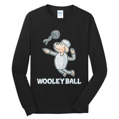 Wooley Ball Sheep Playing Volleyball Wool Lamb Farm Famer Tall Long Sleeve T-Shirt