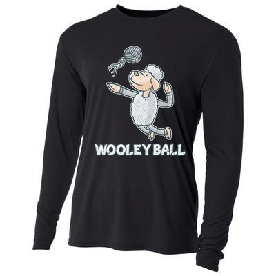 Wooley Ball Sheep Playing Volleyball Wool Lamb Farm Famer Cooling Performance Long Sleeve Crew