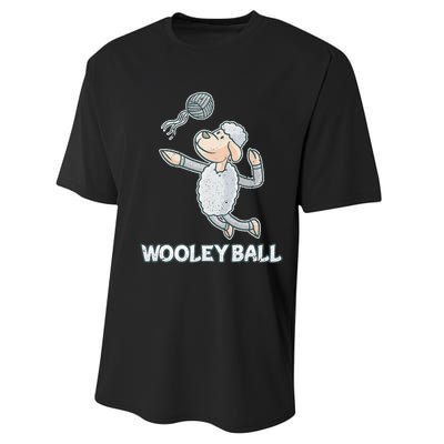 Wooley Ball Sheep Playing Volleyball Wool Lamb Farm Famer Performance Sprint T-Shirt