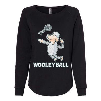 Wooley Ball Sheep Playing Volleyball Wool Lamb Farm Famer Womens California Wash Sweatshirt