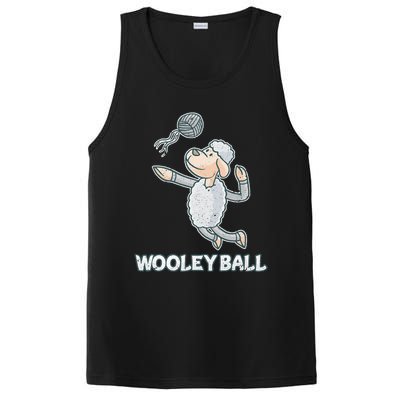 Wooley Ball Sheep Playing Volleyball Wool Lamb Farm Famer PosiCharge Competitor Tank