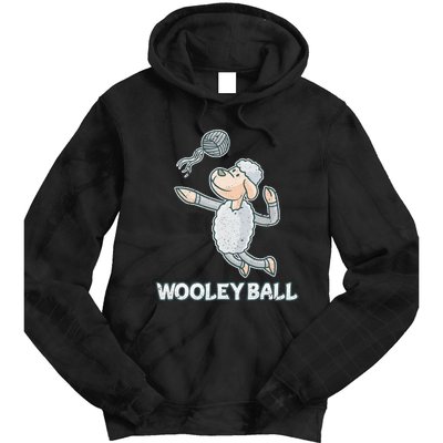 Wooley Ball Sheep Playing Volleyball Wool Lamb Farm Famer Tie Dye Hoodie