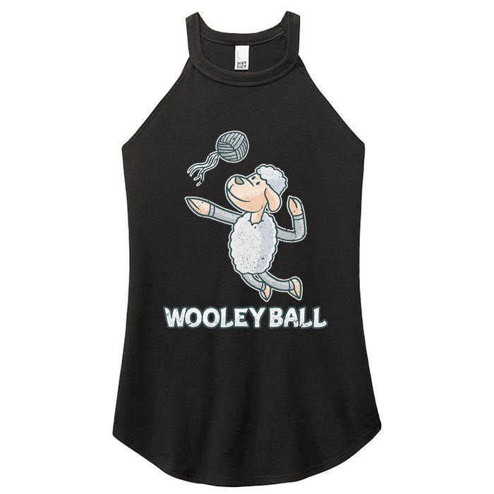 Wooley Ball Sheep Playing Volleyball Wool Lamb Farm Famer Women's Perfect Tri Rocker Tank