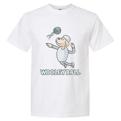 Wooley Ball Sheep Playing Volleyball Wool Lamb Farm Famer Garment-Dyed Heavyweight T-Shirt