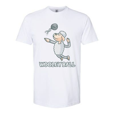 Wooley Ball Sheep Playing Volleyball Wool Lamb Farm Famer Softstyle CVC T-Shirt