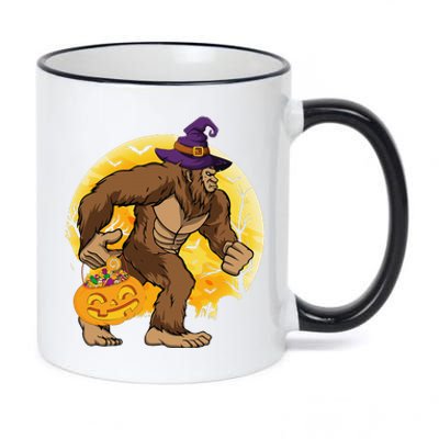 Witch Bigfoot Sasquatch Jack O Lantern Halloween Costume Day 11oz Black Color Changing Mug