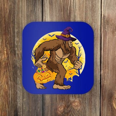 Witch Bigfoot Sasquatch Jack O Lantern Halloween Costume Day Coaster