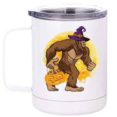 Witch Bigfoot Sasquatch Jack O Lantern Halloween Costume Day 12 oz Stainless Steel Tumbler Cup