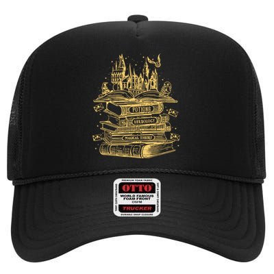 Wizard Book Shop High Crown Mesh Back Trucker Hat