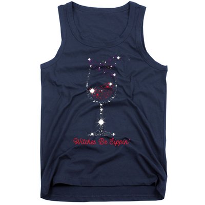 Witches Be Sippin Witch Squad Wine Glass Halloween Party Tank Top