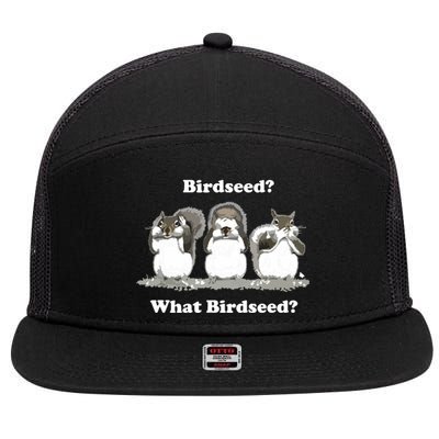 What Birdseed? Squirrel 7 Panel Mesh Trucker Snapback Hat