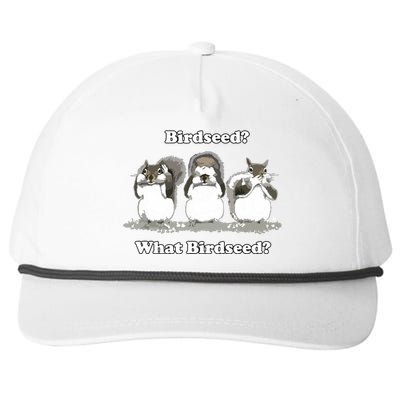 What Birdseed? Squirrel Snapback Five-Panel Rope Hat