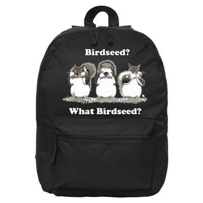 What Birdseed? Squirrel 16 in Basic Backpack