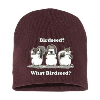 What Birdseed? Squirrel Short Acrylic Beanie