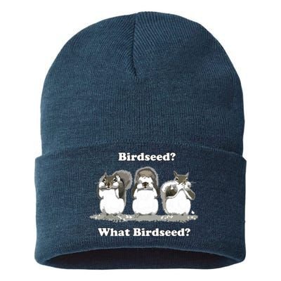 What Birdseed? Squirrel Sustainable Knit Beanie