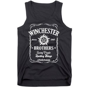 Winchester Brothers Saving People Hunting Things Tank Top