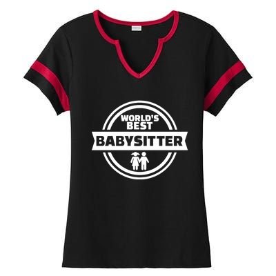 World's Best Sitter Meaningful Gift Ladies Halftime Notch Neck Tee