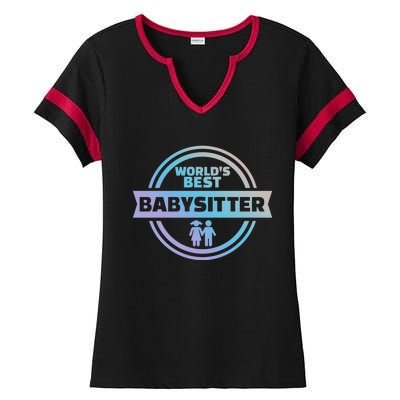 World's Best Sitter Great Gift Ladies Halftime Notch Neck Tee