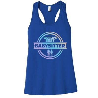 World's Best Sitter Great Gift Women's Racerback Tank