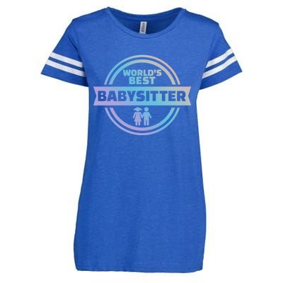 World's Best Sitter Great Gift Enza Ladies Jersey Football T-Shirt