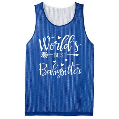 World's Best Sitter Gift Mesh Reversible Basketball Jersey Tank