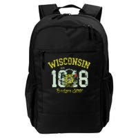 Wisconsin Badger State Flag Vintage Fade Daily Commute Backpack