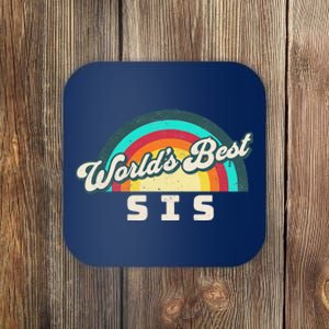 Worlds Best Sis Sister Birthday Celebration Coaster