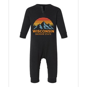 Wisconsin Badger State Infant Fleece One Piece